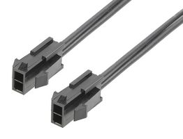 MOLEX 214757-1021 Cable Assembly, Micro-Fit 3.0 Plug to Micro-Fit 3.0 Plug, 2 Positions, 3 mm, 2 Row, 150 mm, 5.9 "