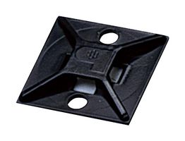 PANDUIT ABM2S-AT-X0 Cable Tie Mount, Adhesive, Black, ABS (Acrylonitrile Butadiene Styrene), 25.4 mm, 25.4 mm