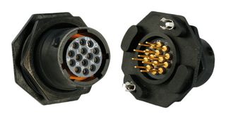 SOURIAU-SUNBANK / EATON UTS712D14S32 Circular Connector, Sealed Circular Connector, Trim Trio UTS Series, Jam Nut Receptacle