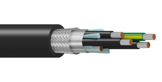 BELDEN 29501F 0101000 Multiconductor Cable, Shielded, 3 Conductor, 14 AWG, 1000 ft, 304.8 m