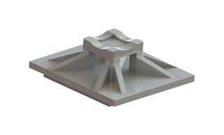 ESSENTRA COMPONENTS MFTH-2-01A1-C Cable Tie Mount, Adhesive, Natural, Nylon 6.6 (Polyamide 6.6), 12.7 mm, 12.7 mm