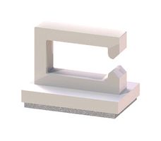 ESSENTRA COMPONENTS WS-SE-C-19A2-RT Fastener, Adhesive Saddle Clamp, Nylon 6.6 (Polyamide 6.6), Natural, 9.5 mm