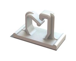 ESSENTRA COMPONENTS WSB-2-01A-RT Fastener, Adhesive Saddle Clamp, Nylon 6.6 (Polyamide 6.6), Natural, 25.4 mm, 12.1 mm