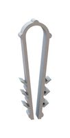 ESSENTRA COMPONENTS 22LF1425250 Fastener, Push Mount Flat Cable Clamp, PE (Polyethylene), Natural, 36.2 mm, 4.7 mm