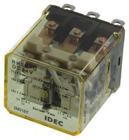 IDEC RH3B-UDC24V Power Relay, 3PDT, 24 VDC, 10 A, RH Series, Socket, Non Latching