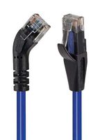 L-COM TRD645LBLU-3 Ethernet Cable, Cat6, 45° RJ45 Plug to RJ45 Plug, UTP (Unshielded Twisted Pair), Blue, 914.4 mm