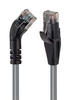 L-COM TRD645LGRY-1 Ethernet Cable, Cat6, 45° RJ45 Plug to RJ45 Plug, UTP (Unshielded Twisted Pair), Gray, 304.8 mm