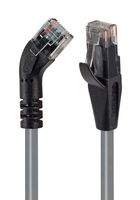 L-COM TRD645LGRY-10 Ethernet Cable, Cat6, 45° RJ45 Plug to RJ45 Plug, UTP (Unshielded Twisted Pair), Gray, 3.05 m