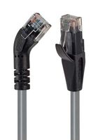 L-COM TRD645LGRY-5 Ethernet Cable, Cat6, 45° RJ45 Plug to RJ45 Plug, UTP (Unshielded Twisted Pair), Gray, 1.5 m