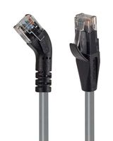 L-COM TRD645RGRY-5 Ethernet Cable, Cat6, 45° RJ45 Plug to RJ45 Plug, UTP (Unshielded Twisted Pair), Gray, 1.5 m