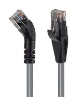 L-COM TRD645RGRY-7 Ethernet Cable, Cat6, 45° RJ45 Plug to RJ45 Plug, UTP (Unshielded Twisted Pair), Gray, 2.1 m