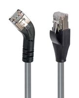 L-COM TRD645RSGRY-5 Ethernet Cable, Cat6, 45° RJ45 Plug to RJ45 Plug, FTP (Foiled Twisted Pair), Gray, 1.5 m, 5 ft