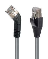 L-COM TRD845RSGRY-1 Ethernet Cable, Cat5e, 45° RJ45 Plug to RJ45 Plug, FTP (Foiled Twisted Pair), Gray, 304.8 mm