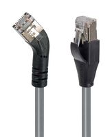 L-COM TRD845RSGRY-3 Ethernet Cable, Cat5e, 45° RJ45 Plug to RJ45 Plug, FTP (Foiled Twisted Pair), Gray, 914.4 mm
