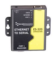 BRAINBOXES ES-320 Adapter, 10/100 RJ45 Ethernet to RS422, RS485 Serial