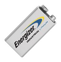ENERGIZER LN522 Battery, 9 V, 9V, Lithium Manganese Dioxide, Snap Contact, 1