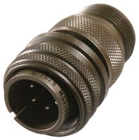 AMPHENOL INDUSTRIAL MS3106A18-12P Circular Connector, MIL-DTL-5015 Series, MS3106 Series, Straight Plug, 6 Contacts, Solder Pin