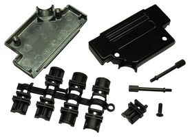 MH CONNECTORS MHD45ZK-37-BK-K D Sub Backshell, MHD45ZK Series, DC, 45°, Zinc Body