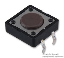 MULTICOMP PRO MC32872 Tactile Switch, MCDTS-2 Series, Top Actuated, Through Hole, Round Button, 160 gf, 50mA at 12VDC