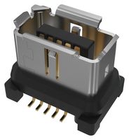 AMPHENOL COMMUNICATIONS SOLUTIONS ND9AS2200 Modular Connector, IX Type A Jack, 1 x 1 (Port), 10P10C, Cat6a, IP20, Surface Mount