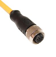 MUELLER ELECTRIC C3C04M006 Sensor Cable, A Coded, M12 Receptacle, Free End, 3 Positions, 6 m, 19.7 ft