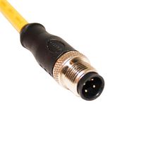 MUELLER ELECTRIC C4A10M006 Sensor Cable, A Coded, M12 Plug, Free End, 4 Positions, 6 m, 19.7 ft
