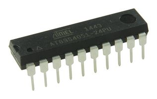 MICROCHIP AT89LS52-16PU 8 Bit MCU, High Performance CMOS, 8051 Family AT89S4051 Series Microcontrollers, 8051, 24 MHz, 4 KB