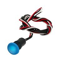 APEM IXR3W11W Industrial Pushbutton Switch, IX Series, 11.9 mm, SPST-NO, Momentary, Mushroom, Blue