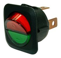 MULTICOMP PRO MCR13-203AL3-01-BGRGR1 Rocker Switch, On-Off, SPST, Illuminated, Panel Mount, Green, Red, R13 Series