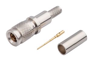 MULTICOMP PRO MC002952 RF / Coaxial Connector, 1.0 / 2.3 Coaxial, Straight Plug, Crimp, 75 ohm, Belden 1855A, Brass