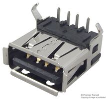 AMP - TE CONNECTIVITY 292303-4 USB Connector, USB Type A, USB 2.0, Receptacle, 4 Positions, Through Hole Mount, Right Angle