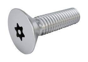 TR FASTENINGS TR00045482-000 Machine Screw, M4, 6 mm, Stainless Steel A2, Flat / Countersunk Head Pin Torx
