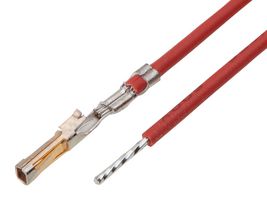 MOLEX 219681-2102 Cable Assembly, SL Crimp Terminal Socket to Free End, 5.9 ft, 150 mm, SL 219681 Series, Red