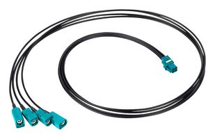 AMPHENOL RF 095-820-157M200 RF Cable Assembly, AUTOMATE, Type A Mini-FAKRA Jack Quad to Gen 3.5 FAKRA Jack, IP67, RG174LL, 6.56'