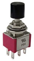 MULTICOMP PRO MP-PB8-BB12A1QE-1 Pushbutton Switch, DPDT, On-(Off), Round Plunger, Black