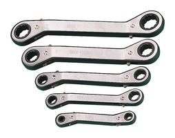 DURATOOL S5082 Wrench Set, Ring Ratchet, Metric, Vinyl Pouch, Assorted Sizes, 5 Pieces