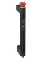 DAVIES MOLDING FG7-05.GB220.04 Handle, w/ PB & E-Stop SW, 220 mm, Aluminum, Nylon 6 (Polyamide 6), M6, FG7 Series