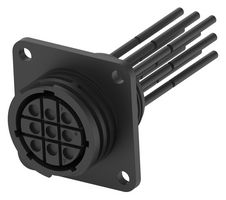 TE CONNECTIVITY 2387123-1 Circular Cable Assembly, Series 1, Circular Receptacle to Free End, 9 Positions, 19.7 ", 500 mm