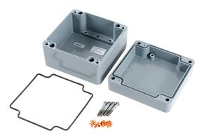 HAMMOND 1590Z090GY Metal Enclosure, Multipurpose, Diecast Aluminum, 90 mm, 140 mm, 140 mm, IP68