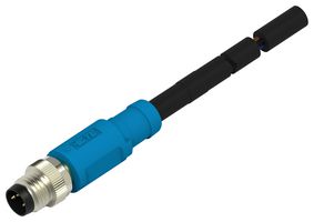 TE CONNECTIVITY T4061110003-001 Sensor Cable, M8 Sensor Straight 3 Position Plug, Free End, 3 Positions, 500 mm, 19.7 "