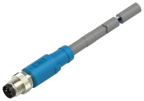 TE CONNECTIVITY T4061120004-001 Sensor Cable, M8 Sensor Straight 4 Position Plug, Free End, 4 Positions, 500 mm, 19.7 "