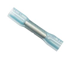 MUELLER ELECTRIC BU-191640044 Butt Splice, Blue, 16 AWG, 14 AWG, Heat Shrink Nyax