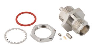 AMPHENOL RF 031-6959 RF / Coaxial Connector, TNC Coaxial, Straight Bulkhead Jack, Solder, Crimp, 50 ohm, 0.81mm Micro