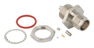 AMPHENOL RF 031-7000 RF / Coaxial Connector, TNC Coaxial, Straight Bulkhead Jack, Solder, Crimp, 50 ohm, 0.81mm Micro