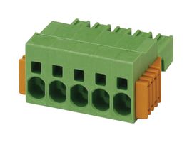 PHOENIX CONTACT 1718504 Pluggable Terminal Block, 7.62 mm, 4 Positions, 24 AWG, 8 AWG, 10 mm², Push In