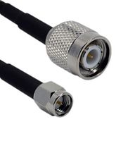 SIRETTA ASMZG300A058L13 RF / Coaxial Cable Assembly, 9.8 ft, 3 m, RG58, TNC Plug, SMA Straight Plug, 50 ohm