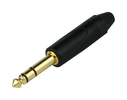 AMPHENOL AUDIO QS3PB-AU Phone Audio Connector, 3 Contacts, Plug, 6.32 mm, Cable Mount, Gold Plated Contacts