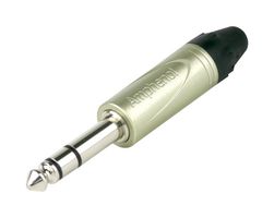 AMPHENOL AUDIO QS3P Phone Audio Connector, 3 Contacts, Plug, 6.32 mm, Cable Mount, Nickel Plated Contacts