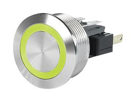 SCHURTER 3-108-960 Vandal Resistant Switch, MSM Series, 22.1 mm, SPDT, Momentary, Round Flush, Natural