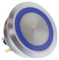 E-SWITCH PV10F2U0SS-341 Vandal Resistant Switch, Stainless Steel Actuator Finish, PV10 Series, 40 mm, DPDT-DB